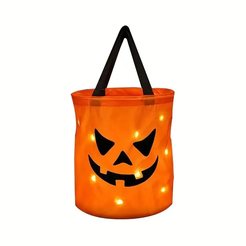 2PCS Halloween 3D Pumpkin Bags for Kids' Candy