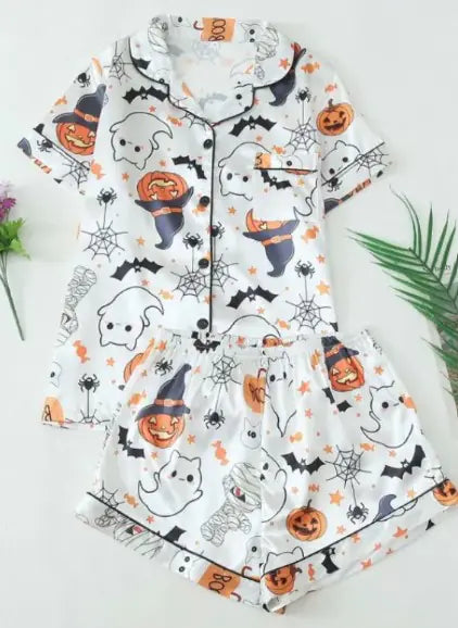 Halloween Satin Pajama Set