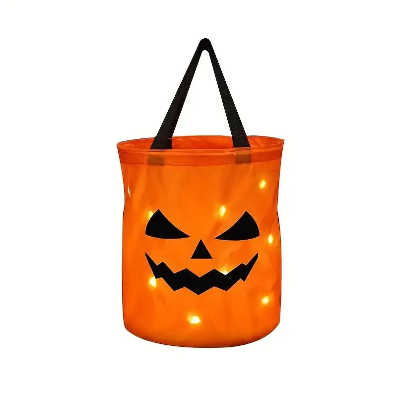 2PCS Halloween 3D Pumpkin Bags for Kids' Candy